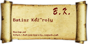 Batisz Károly névjegykártya