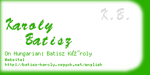karoly batisz business card
